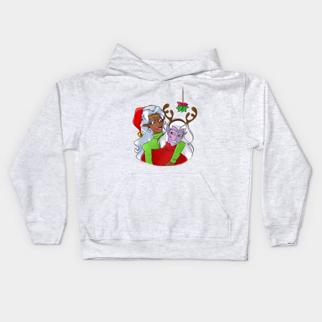 Lotura - Christmas Kiss Kids Hoodie by AniMagix101